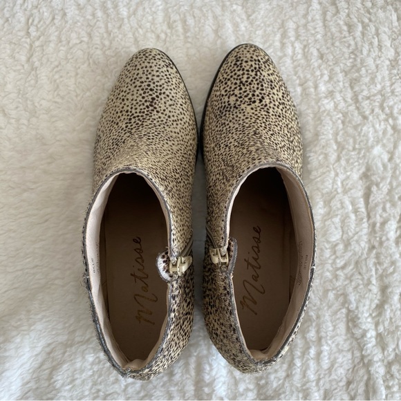 Matisse NWOT Billie Boots Cheetah Cowhair, Leather Real Fur Dyed Cow Upper, 8 M - Picture 9 of 10